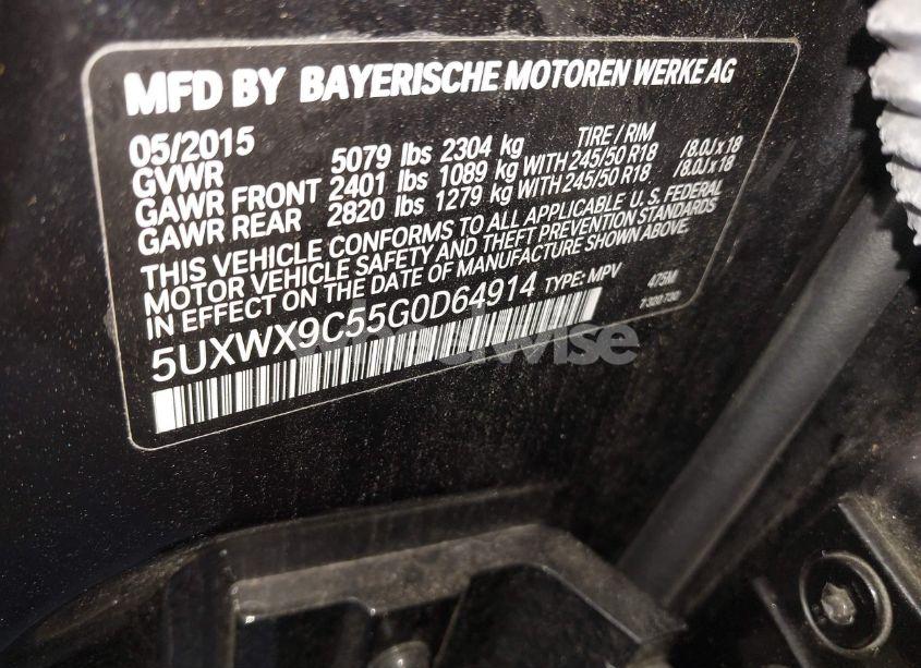 Photo 9 of 2016 Bmw X3 XDRIVE28I (VIN 5UXWX9C55G0D64914)