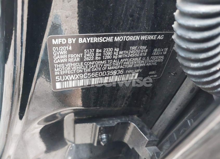 Photo 9 of 2014 Bmw X3 XDRIVE28I (VIN 5UXWX9C56E0D35936)