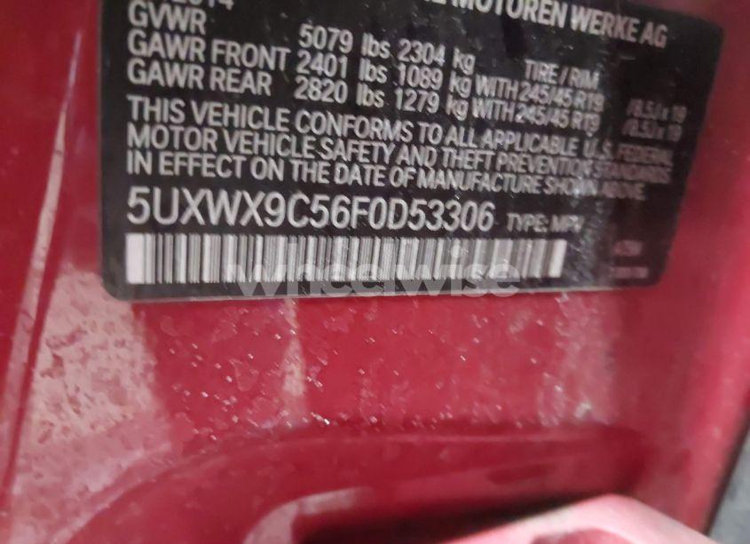 Photo 9 of 2015 Bmw X3 XDRIVE28I (VIN 5UXWX9C56F0D53306)