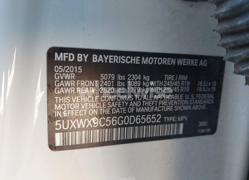 Photo 9 of 2016 Bmw X3 XDRIVE28I (VIN 5UXWX9C56G0D65652)