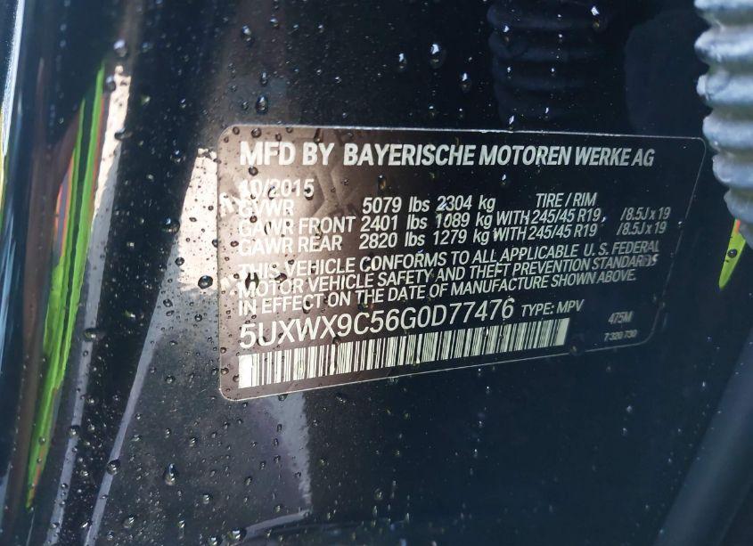 Photo 9 of 2016 Bmw X3 XDRIVE28I (VIN 5UXWX9C56G0D77476)