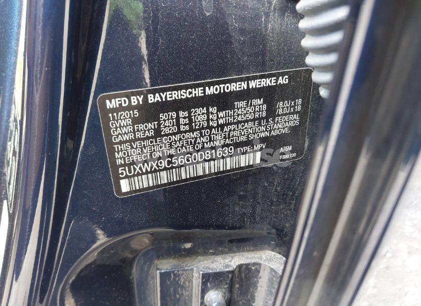 Photo 9 of 2016 Bmw X3 XDRIVE28I (VIN 5UXWX9C56G0D81639)