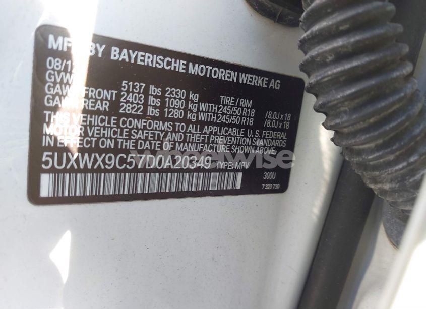 Photo 9 of 2013 Bmw X3 XDRIVE28I (VIN 5UXWX9C57D0A20349)