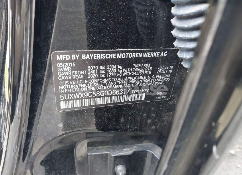 Photo 9 of 2016 Bmw X3 XDRIVE28I (VIN 5UXWX9C58G0D66317)