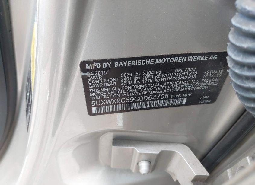 Photo 9 of 2016 Bmw X3 XDRIVE28I (VIN 5UXWX9C59G0D64706)