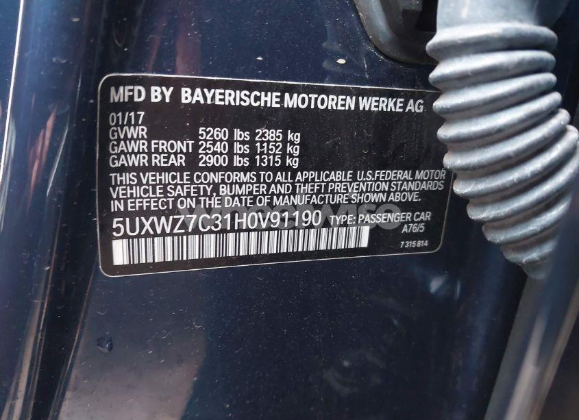 Photo 9 of 2017 Bmw X3 SDRIVE28I (VIN 5UXWZ7C31H0V91190)