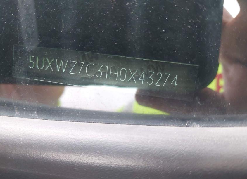 Photo 9 of 2017 Bmw X3 SDRIVE28I (VIN 5UXWZ7C31H0X43274)