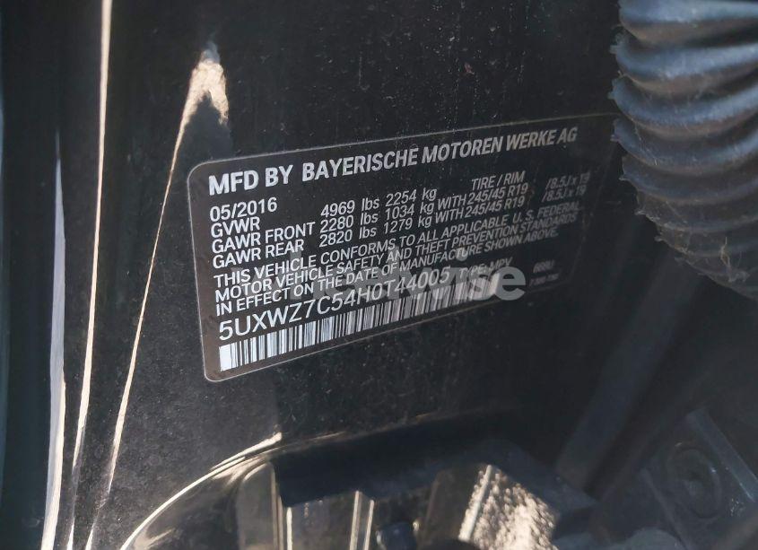 Photo 9 of 2017 Bmw X3 SDRIVE28I (VIN 5UXWZ7C54H0T44005)