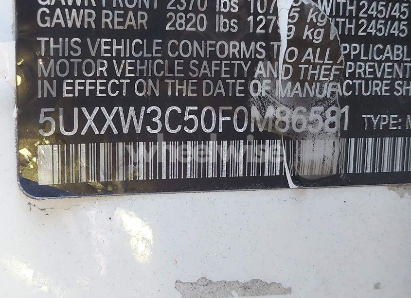 Photo 9 of 2015 Bmw X4 XDRIVE28I (VIN 5UXXW3C50F0M86581)