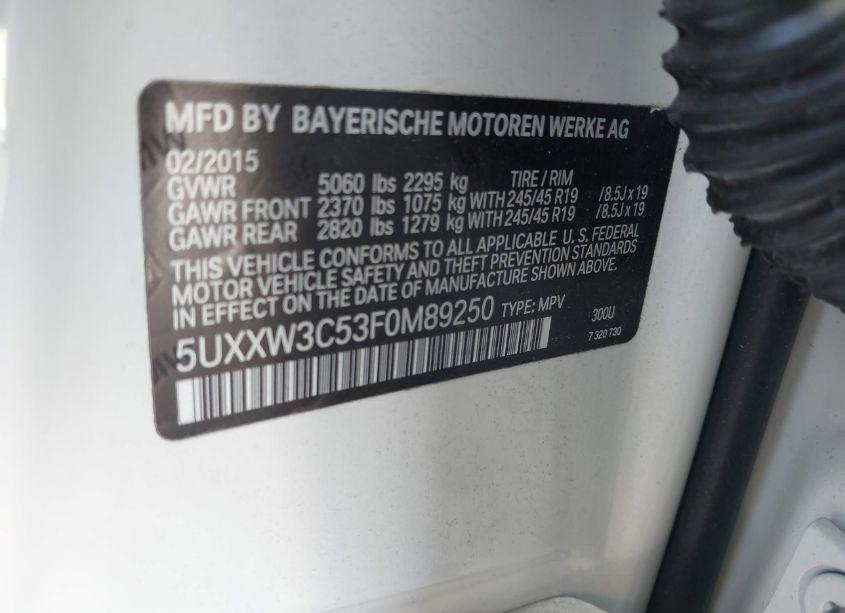 Photo 9 of 2015 Bmw X4 XDRIVE28I (VIN 5UXXW3C53F0M89250)