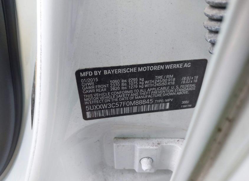 Photo 9 of 2015 Bmw X4 XDRIVE28I (VIN 5UXXW3C57F0M88845)