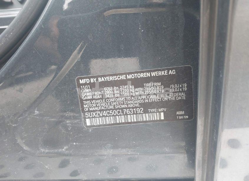 Photo 9 of 2012 Bmw X5 XDRIVE35I/XDRIVE35I PREMIUM/XDRIVE35I SPORT ACTIVITY (VIN 5UXZV4C50CL763192)