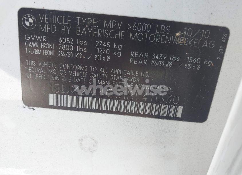 Photo 9 of 2011 Bmw X5 XDRIVE35I/XDRIVE35I PREMIUM/XDRIVE35I SPORT ACTIVITY (VIN 5UXZV4C51BL411530)