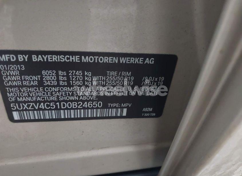 Photo 9 of 2013 Bmw X5 XDRIVE35I/XDRIVE35I PREMIUM/XDRIVE35I SPORT ACTIVITY (VIN 5UXZV4C51D0B24650)