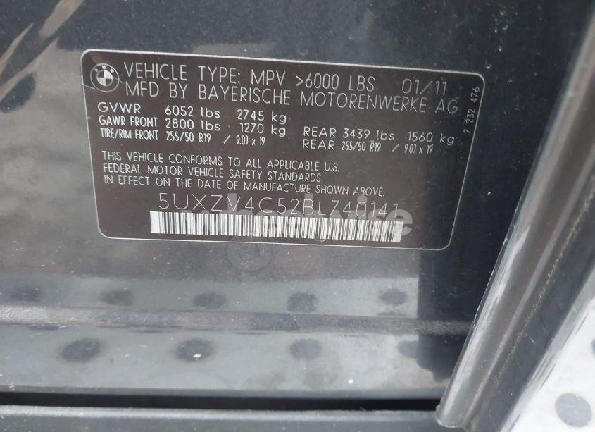 Photo 9 of 2011 Bmw X5 XDRIVE35I/XDRIVE35I PREMIUM/XDRIVE35I SPORT ACTIVITY (VIN 5UXZV4C52BL740141)