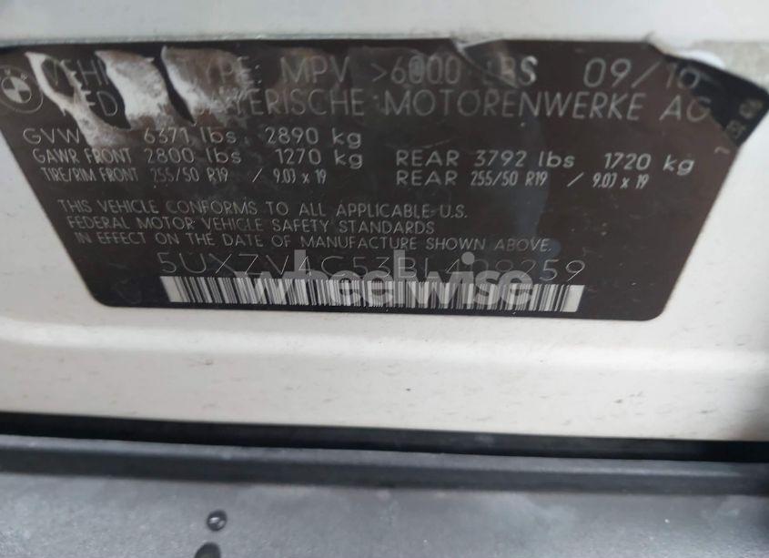 Photo 9 of 2011 Bmw X5 XDRIVE35I/XDRIVE35I PREMIUM/XDRIVE35I SPORT ACTIVITY (VIN 5UXZV4C53BL409259)