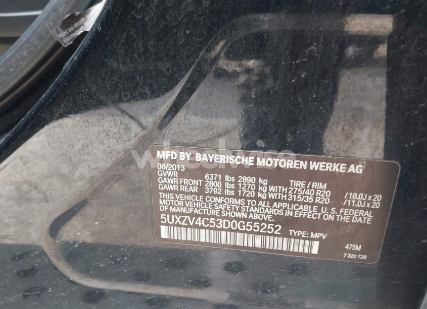 Photo 9 of 2013 Bmw X5 XDRIVE35I/XDRIVE35I PREMIUM/XDRIVE35I SPORT ACTIVITY (VIN 5UXZV4C53D0G55252)