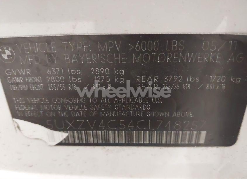 Photo 9 of 2012 Bmw X5 XDRIVE35I/XDRIVE35I PREMIUM/XDRIVE35I SPORT ACTIVITY (VIN 5UXZV4C54CL748257)