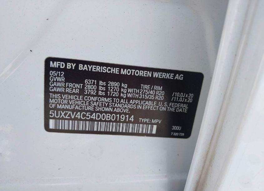 Photo 9 of 2013 Bmw X5 XDRIVE35I/XDRIVE35I PREMIUM/XDRIVE35I SPORT ACTIVITY (VIN 5UXZV4C54D0B01914)