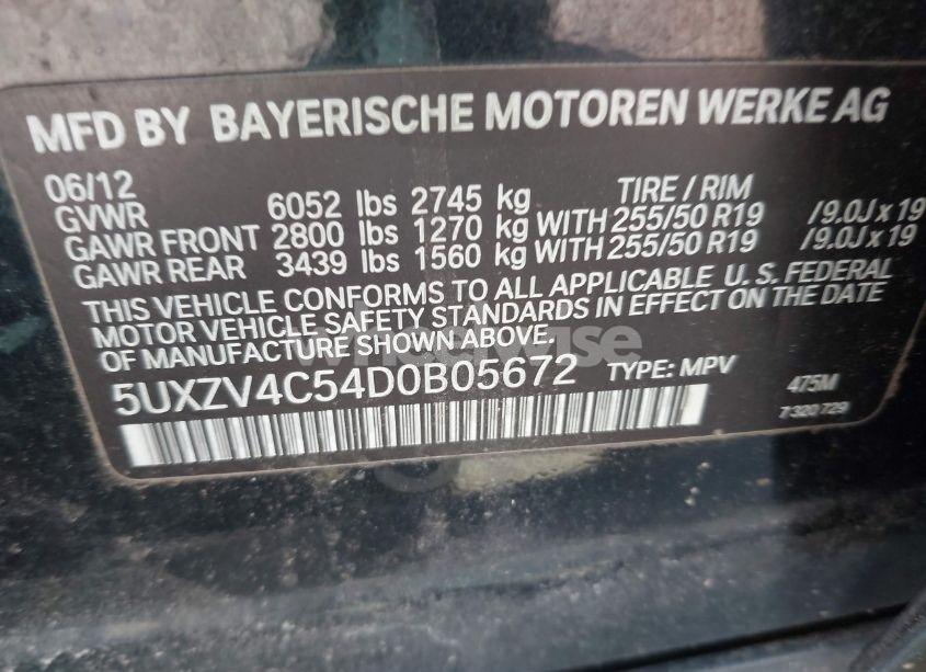 Photo 9 of 2013 Bmw X5 XDRIVE35I/XDRIVE35I PREMIUM/XDRIVE35I SPORT ACTIVITY (VIN 5UXZV4C54D0B05672)