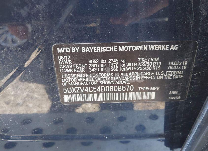 Photo 9 of 2013 Bmw X5 XDRIVE35I/XDRIVE35I PREMIUM/XDRIVE35I SPORT ACTIVITY (VIN 5UXZV4C54D0B08670)