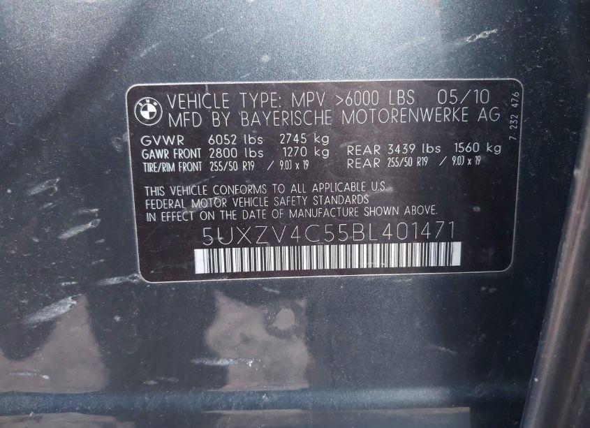 Photo 9 of 2011 Bmw X5 XDRIVE35I/XDRIVE35I PREMIUM/XDRIVE35I SPORT ACTIVITY (VIN 5UXZV4C55BL401471)