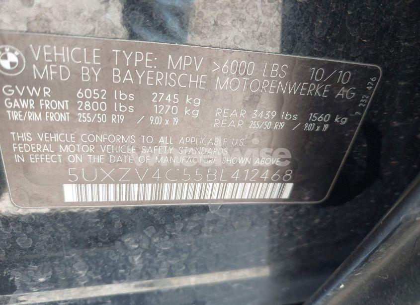 Photo 9 of 2011 Bmw X5 XDRIVE35I/XDRIVE35I PREMIUM/XDRIVE35I SPORT ACTIVITY (VIN 5UXZV4C55BL412468)
