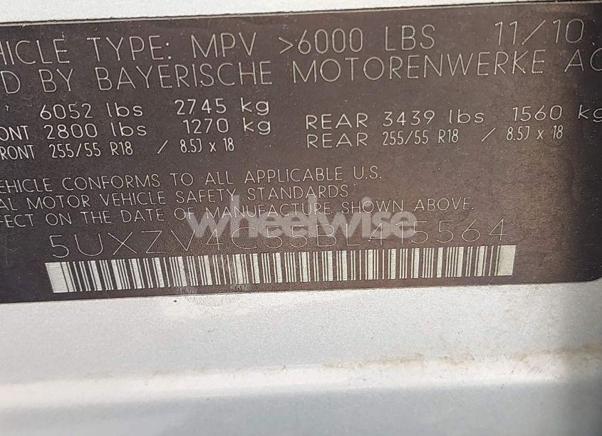 Photo 9 of 2011 Bmw X5 XDRIVE35I/XDRIVE35I PREMIUM/XDRIVE35I SPORT ACTIVITY (VIN 5UXZV4C55BL415564)