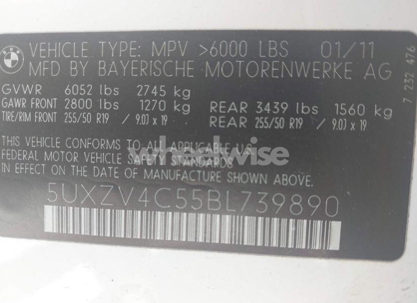 Photo 9 of 2011 Bmw X5 XDRIVE35I/XDRIVE35I PREMIUM/XDRIVE35I SPORT ACTIVITY (VIN 5UXZV4C55BL739890)