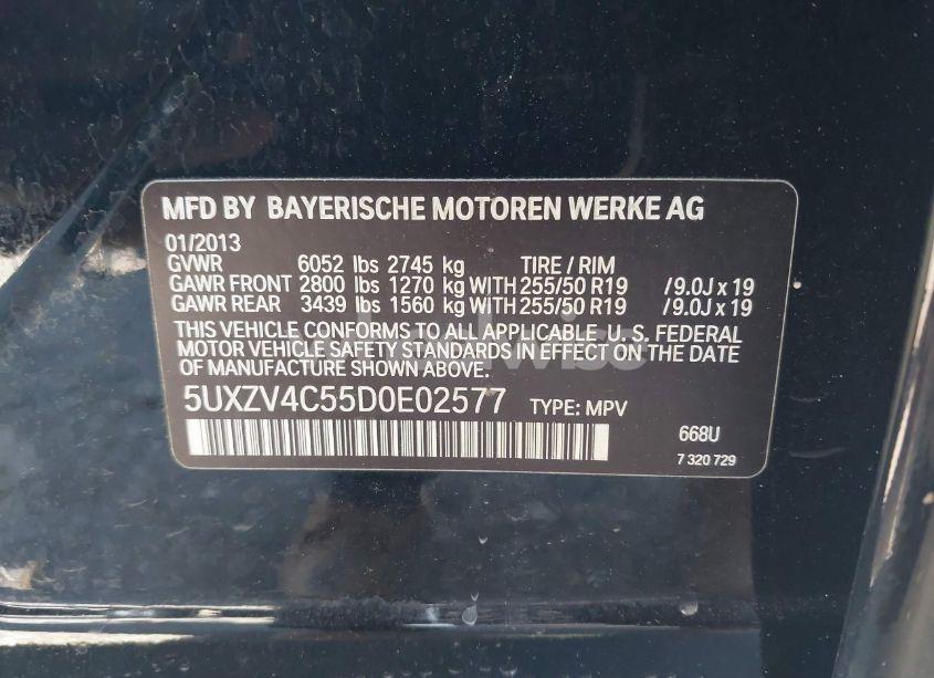 Photo 9 of 2013 Bmw X5 XDRIVE35I/XDRIVE35I PREMIUM/XDRIVE35I SPORT ACTIVITY (VIN 5UXZV4C55D0E02577)