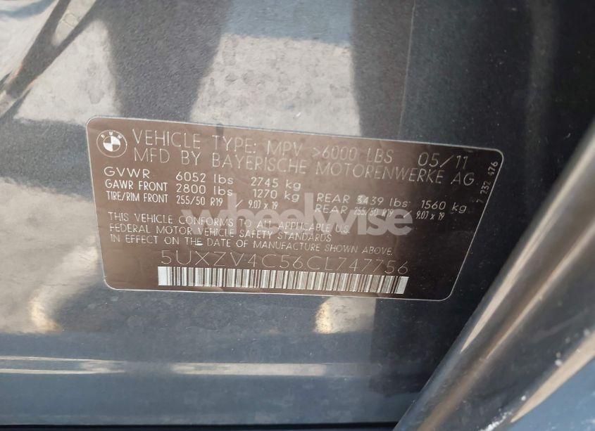 Photo 9 of 2012 Bmw X5 XDRIVE35I/XDRIVE35I PREMIUM/XDRIVE35I SPORT ACTIVITY (VIN 5UXZV4C56CL747756)