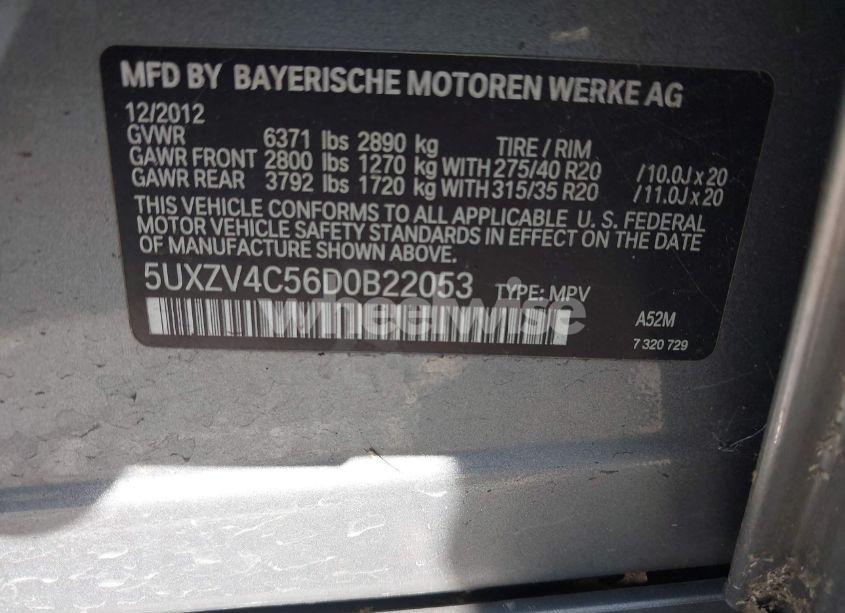 Photo 9 of 2013 Bmw X5 XDRIVE35I/XDRIVE35I PREMIUM/XDRIVE35I SPORT ACTIVITY (VIN 5UXZV4C56D0B22053)