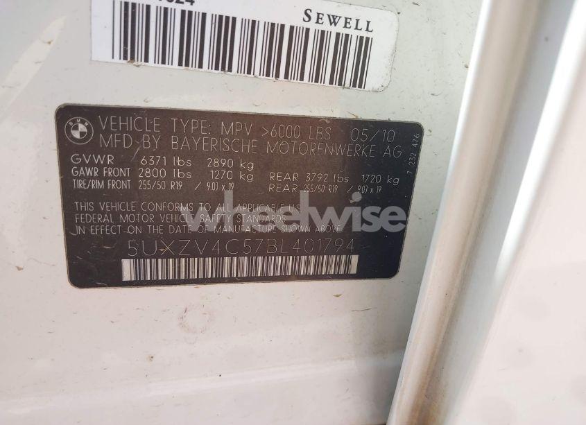 Photo 9 of 2011 Bmw X5 XDRIVE35I/XDRIVE35I PREMIUM/XDRIVE35I SPORT ACTIVITY (VIN 5UXZV4C57BL401794)