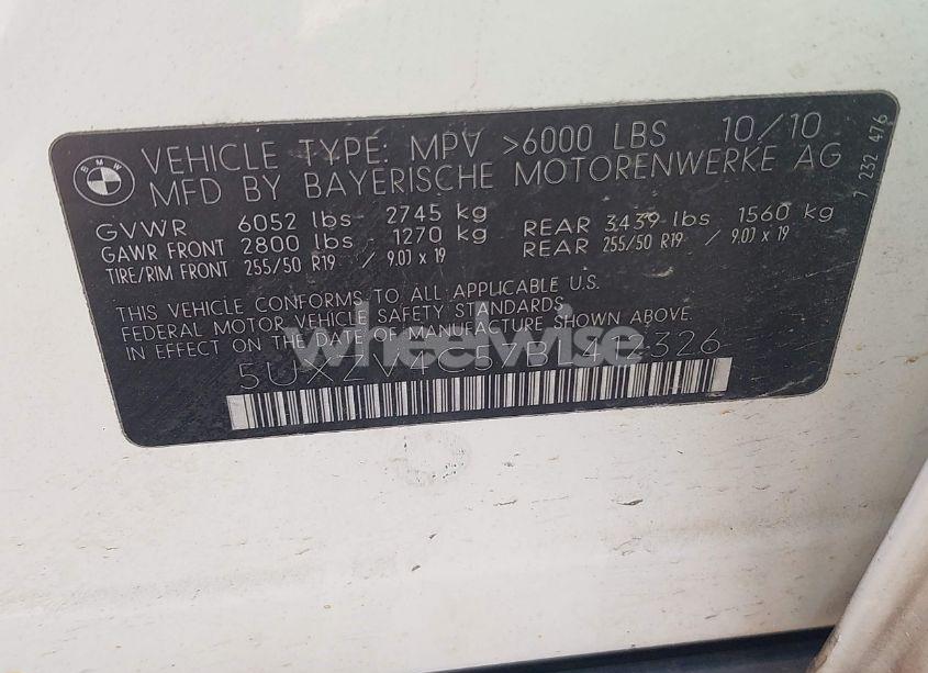 Photo 9 of 2011 Bmw X5 XDRIVE35I/XDRIVE35I PREMIUM/XDRIVE35I SPORT ACTIVITY (VIN 5UXZV4C57BL412326)