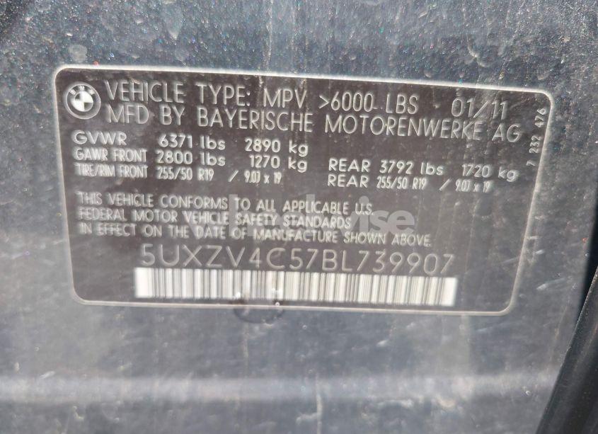 Photo 9 of 2011 Bmw X5 XDRIVE35I/XDRIVE35I PREMIUM/XDRIVE35I SPORT ACTIVITY (VIN 5UXZV4C57BL739907)