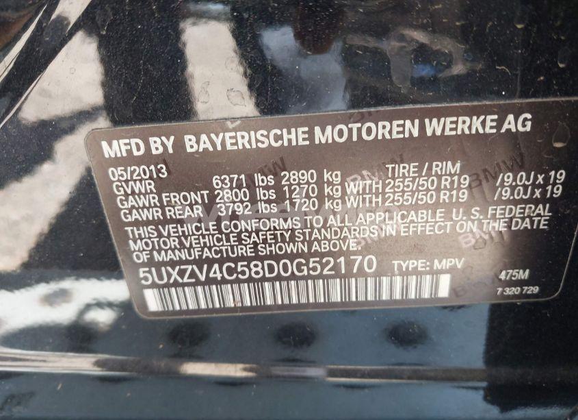 Photo 9 of 2013 Bmw X5 N/A (VIN 5UXZV4C58D0G52170)
