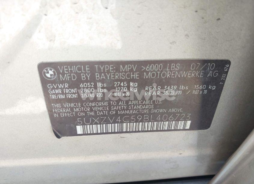 Photo 9 of 2011 Bmw X5 XDRIVE35I/XDRIVE35I PREMIUM/XDRIVE35I SPORT ACTIVITY (VIN 5UXZV4C59BL406723)