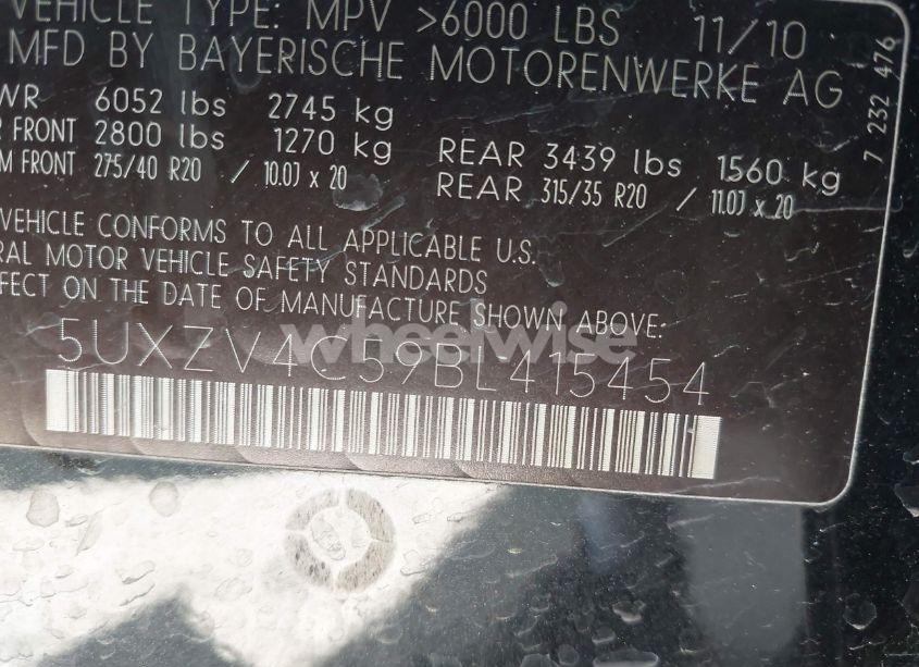 Photo 9 of 2011 Bmw X5 XDRIVE35I/XDRIVE35I PREMIUM/XDRIVE35I SPORT ACTIVITY (VIN 5UXZV4C59BL415454)