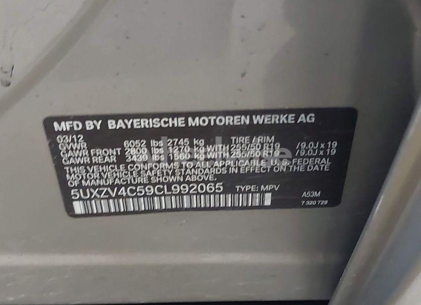 Photo 9 of 2012 Bmw X5 XDRIVE35I/XDRIVE35I PREMIUM/XDRIVE35I SPORT ACTIVITY (VIN 5UXZV4C59CL992065)