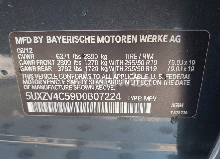 Photo 9 of 2013 Bmw X5 XDRIVE35I/XDRIVE35I PREMIUM/XDRIVE35I SPORT ACTIVITY (VIN 5UXZV4C59D0B07224)