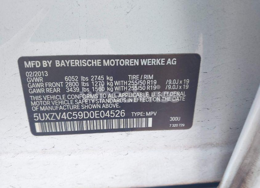 Photo 9 of 2013 Bmw X5 XDRIVE35I/XDRIVE35I PREMIUM/XDRIVE35I SPORT ACTIVITY (VIN 5UXZV4C59D0E04526)