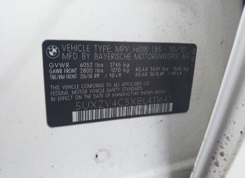 Photo 9 of 2011 Bmw X5 XDRIVE35I/XDRIVE35I PREMIUM/XDRIVE35I SPORT ACTIVITY (VIN 5UXZV4C5XBL411641)