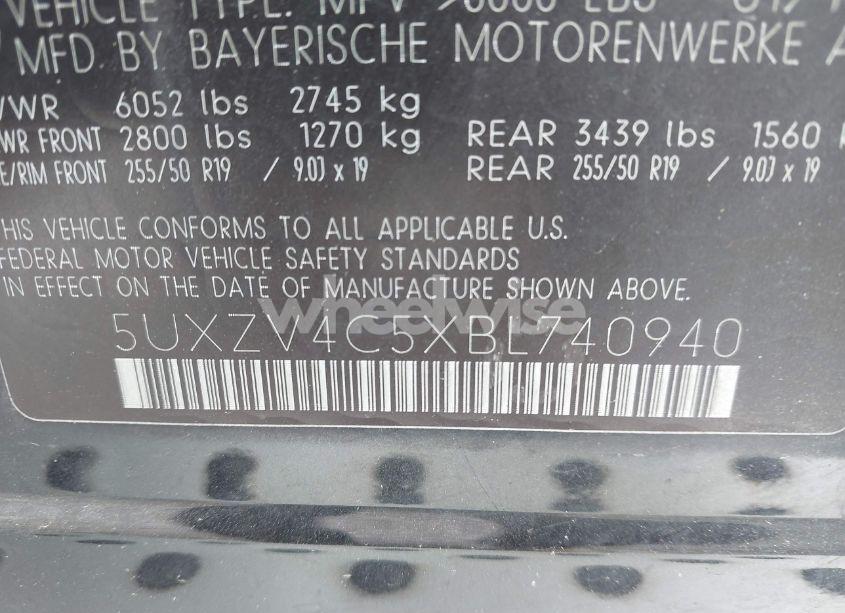 Photo 9 of 2011 Bmw X5 XDRIVE35I (VIN 5UXZV4C5XBL740940)