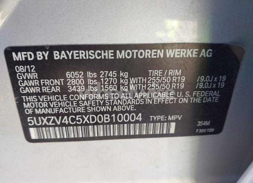 Photo 9 of 2013 Bmw X5 XDRIVE35I/XDRIVE35I PREMIUM/XDRIVE35I SPORT ACTIVITY (VIN 5UXZV4C5XD0B10004)