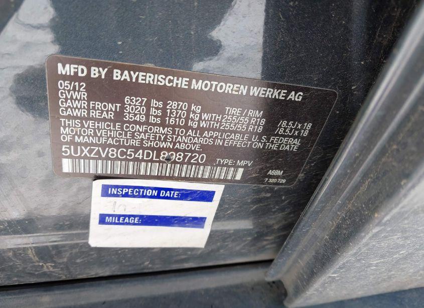 Photo 9 of 2013 Bmw X5 XDRIVE50I (VIN 5UXZV8C54DL898720)