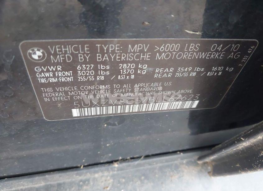 Photo 9 of 2011 Bmw X5 XDRIVE50I (VIN 5UXZV8C57BLL67623)