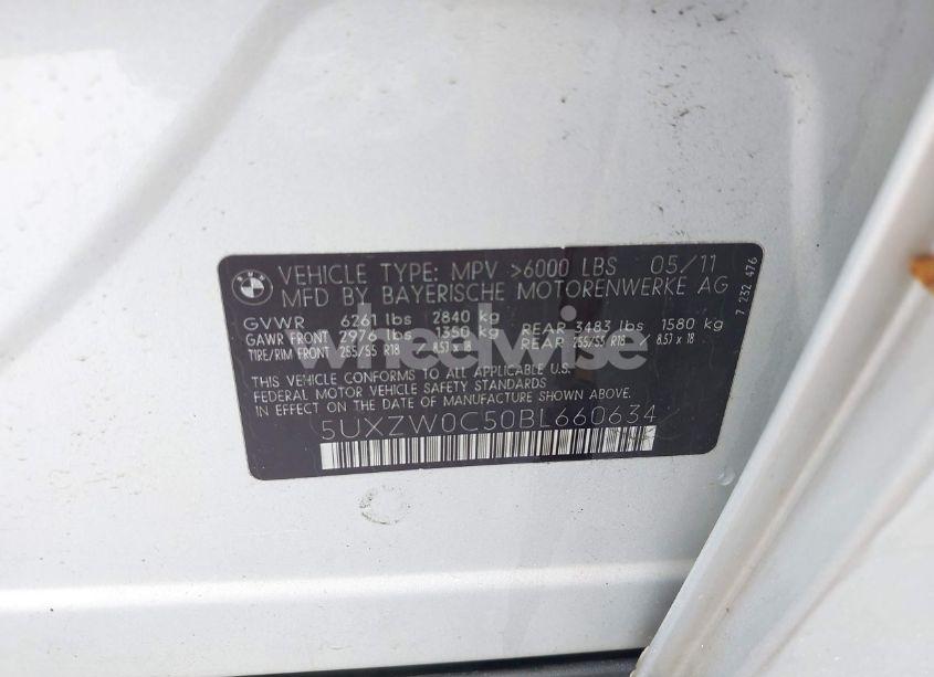 Photo 9 of 2011 Bmw X5 XDRIVE35D (VIN 5UXZW0C50BL660634)