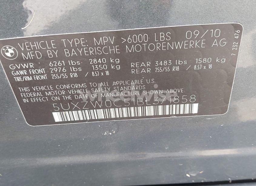 Photo 9 of 2011 Bmw X5 XDRIVE35D (VIN 5UXZW0C51BL371858)