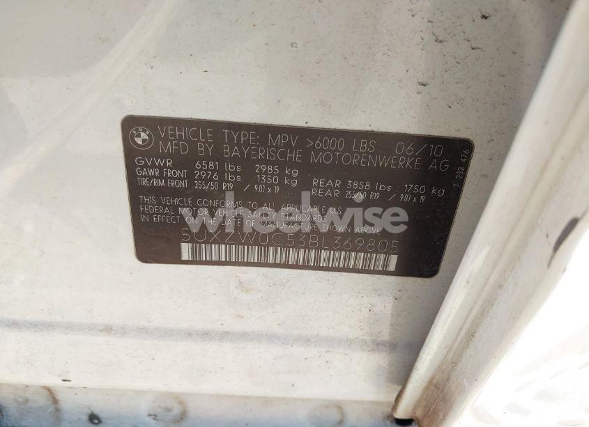 Photo 9 of 2011 Bmw X5 XDRIVE35D (VIN 5UXZW0C53BL369805)