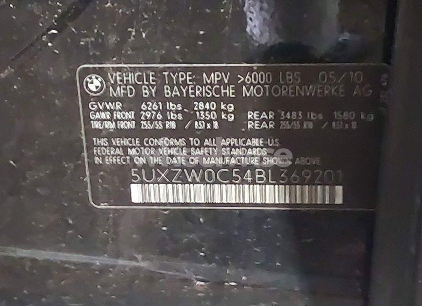 Photo 9 of 2011 Bmw X5 XDRIVE35D (VIN 5UXZW0C54BL369201)